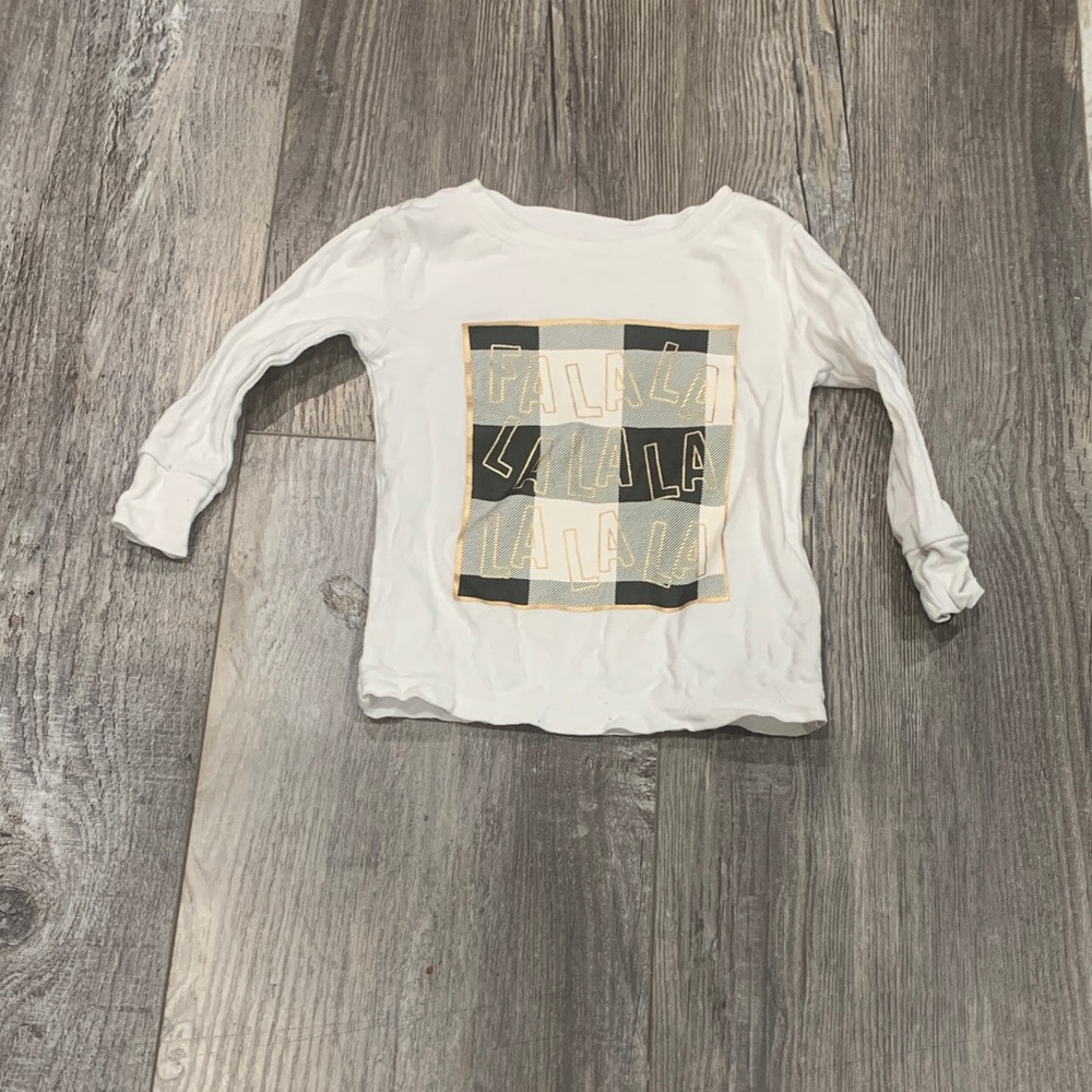 Old Navy Kids White Graphic Long Sleeve‎ Shirt